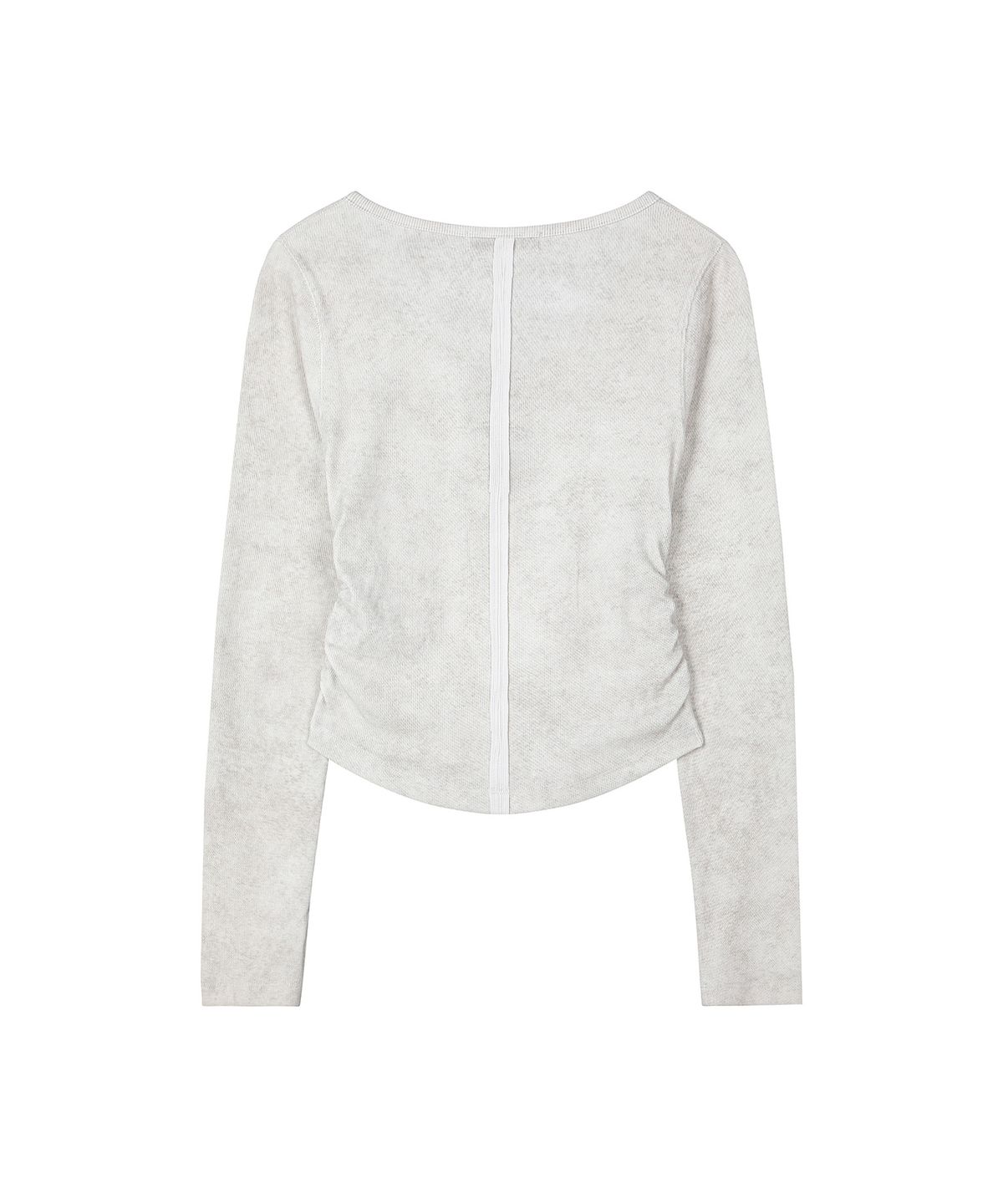 세컨모놀로그(SECONDMONO) Slim Fit Pigment Scoop Henley Top [IVORY]_SEWTS041IVORY
