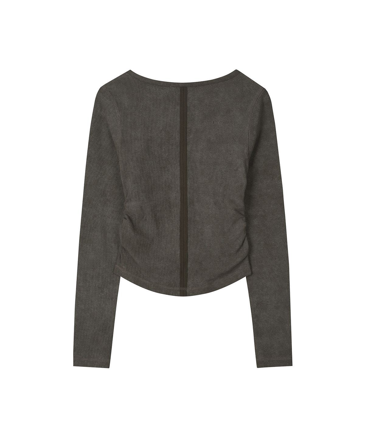 세컨모놀로그(SECONDMONO) Slim Fit Pigment Scoop Henley Top [DARKBEIGE]_SEWTS041DARKBEIGE