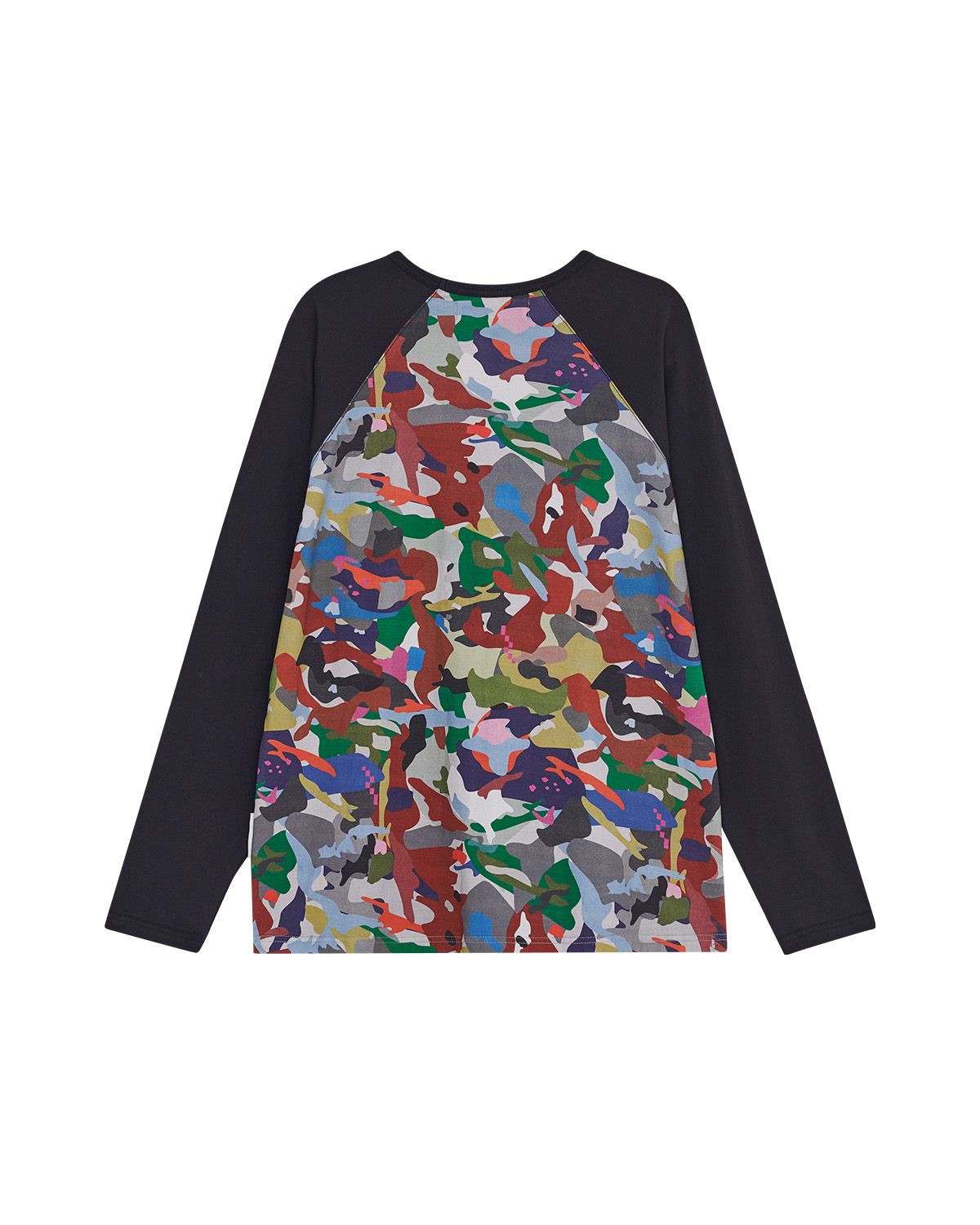더뮤지엄비지터(THEMUSEUMVISITOR) CAMO RAGLAN LONG SLEEVE (MULTI)