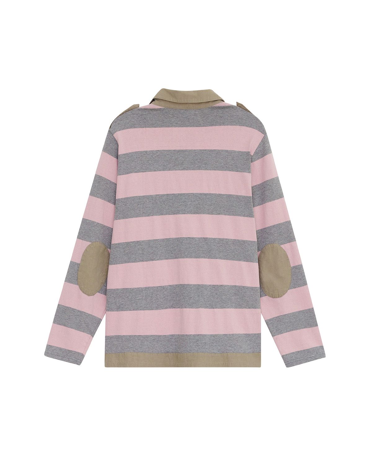 더뮤지엄비지터(THEMUSEUMVISITOR) EPAULETTE PATCH PK LONG SLEEVE (PINK)