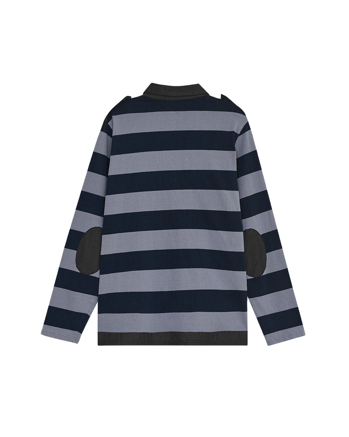 더뮤지엄비지터(THEMUSEUMVISITOR) EPAULETTE PATCH PK LONG SLEEVE (NAVY)