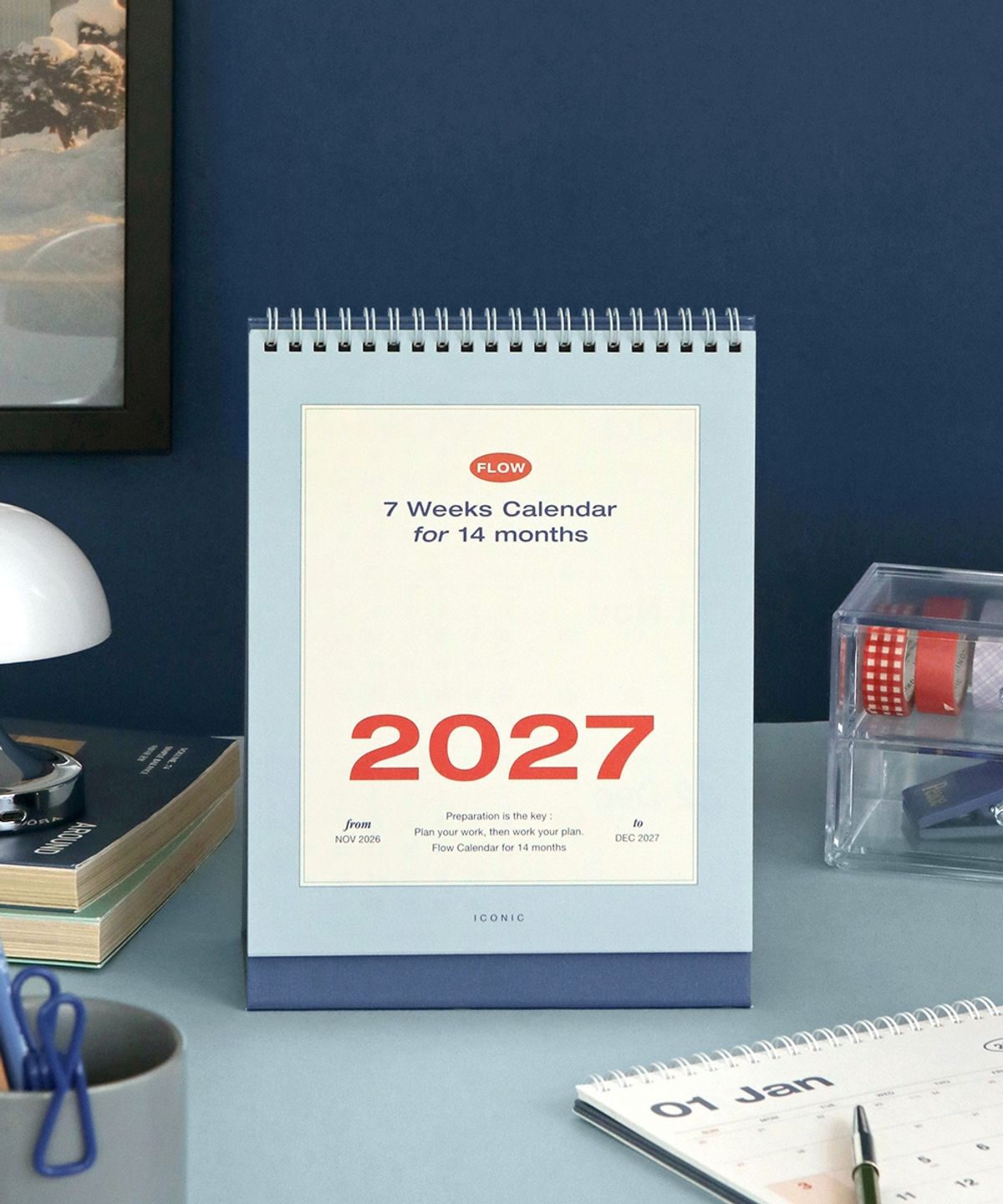 아이코닉(ICONIC) 2027 플로우 데스크 캘린더 탁상달력