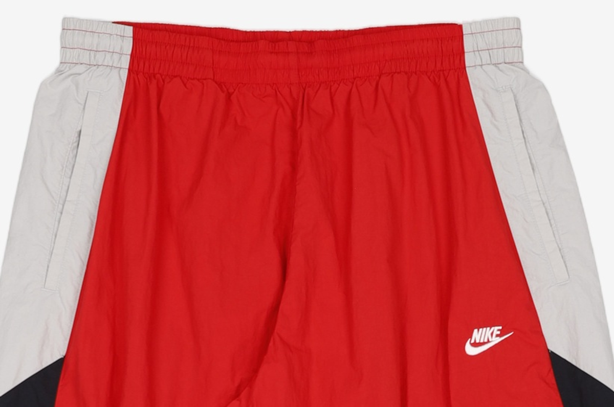 나이키(NIKE) 클럽 오버사이즈 우븐 트랙 팬츠 M - 유니버시티 레드:라이트 스모크 그레이:블랙:화이트 / HQ6115-657 L