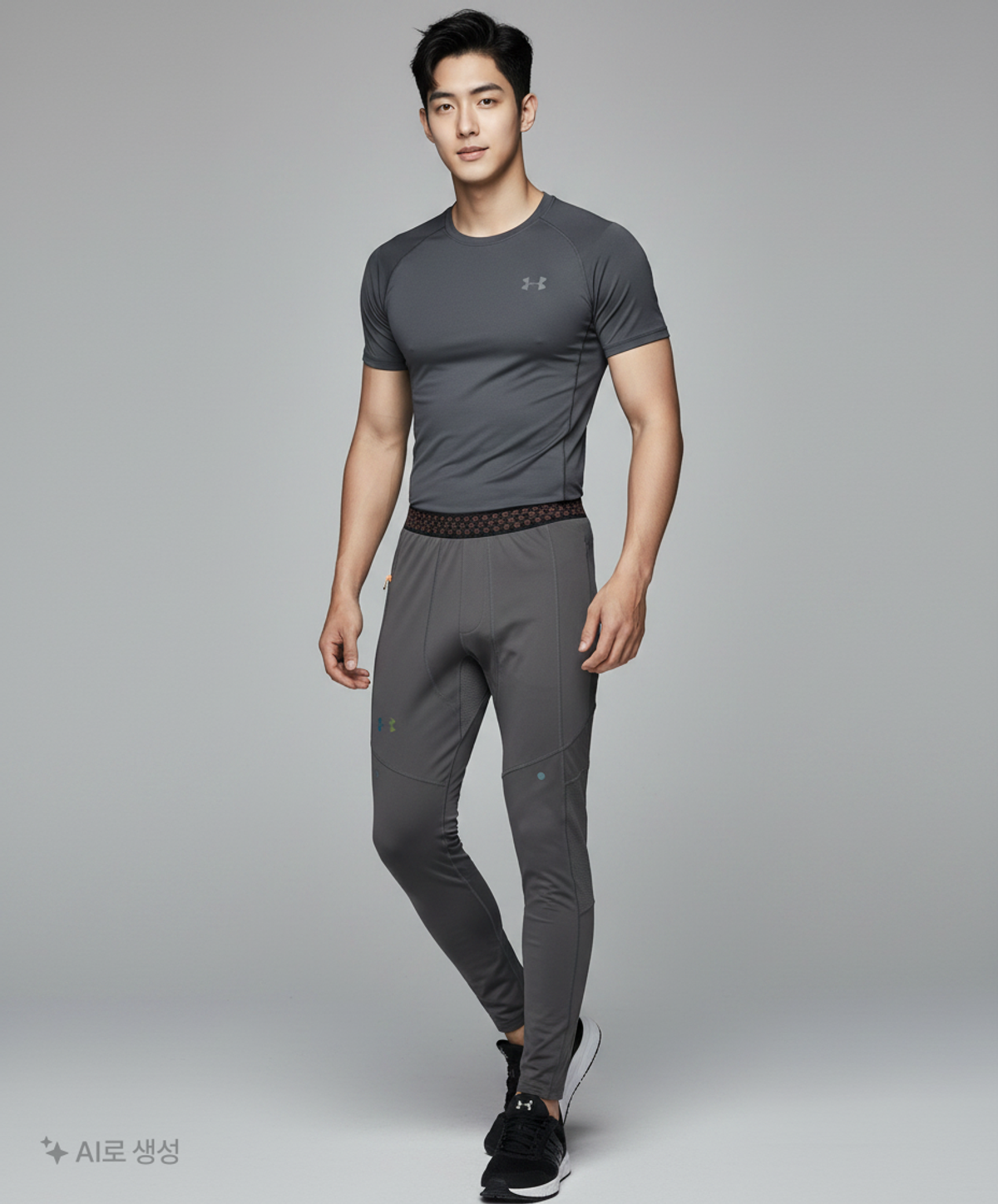 언더아머(UNDERARMOUR) 스마트폼 러쉬 레깅스 1370315-010 L
