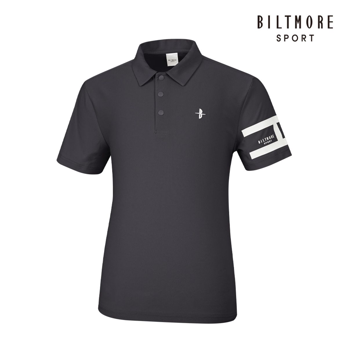 빌트모아(BILTMORE) 남성 그래픽 프린트 배색 피케 폴로 티셔츠