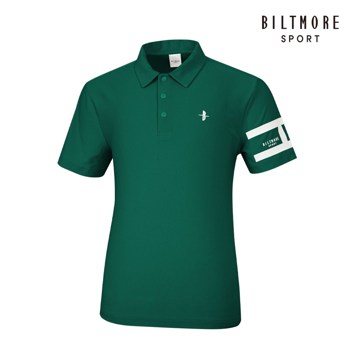 빌트모아(BILTMORE) 남성 그래픽 프린트 배색 피케 폴로 티셔츠