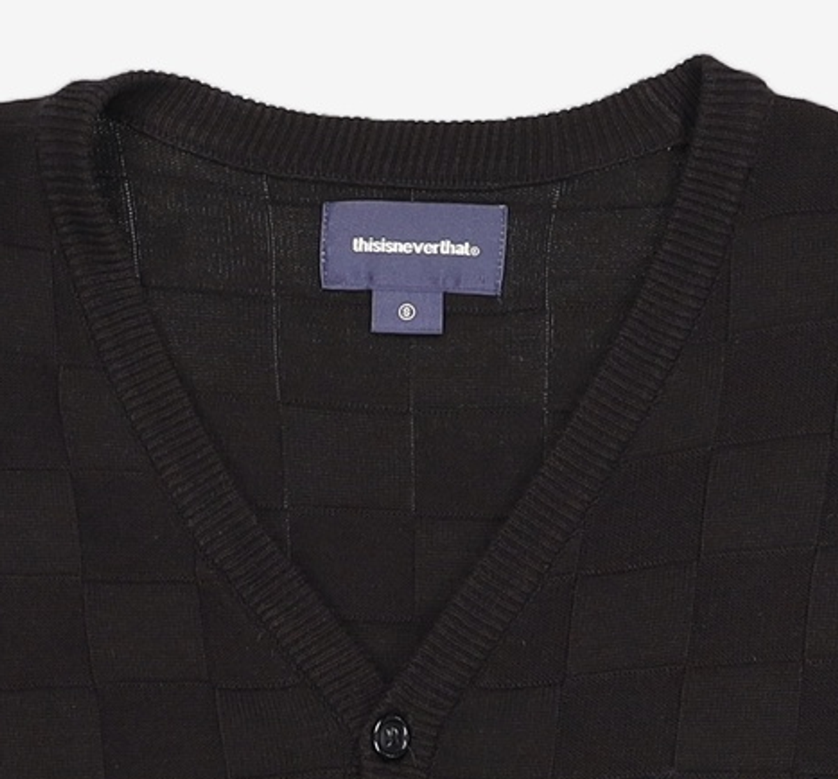 디스이즈네버댓(THISISNEVERTHAT) Reverse Block Cardigan Black S