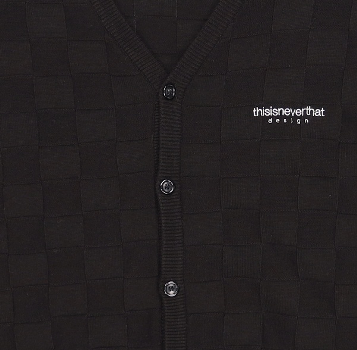 디스이즈네버댓(THISISNEVERTHAT) Reverse Block Cardigan Black S