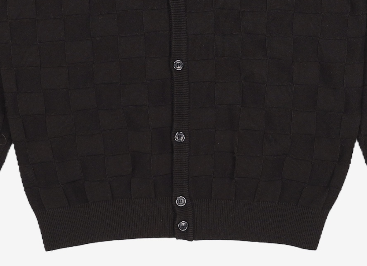 디스이즈네버댓(THISISNEVERTHAT) Reverse Block Cardigan Black S