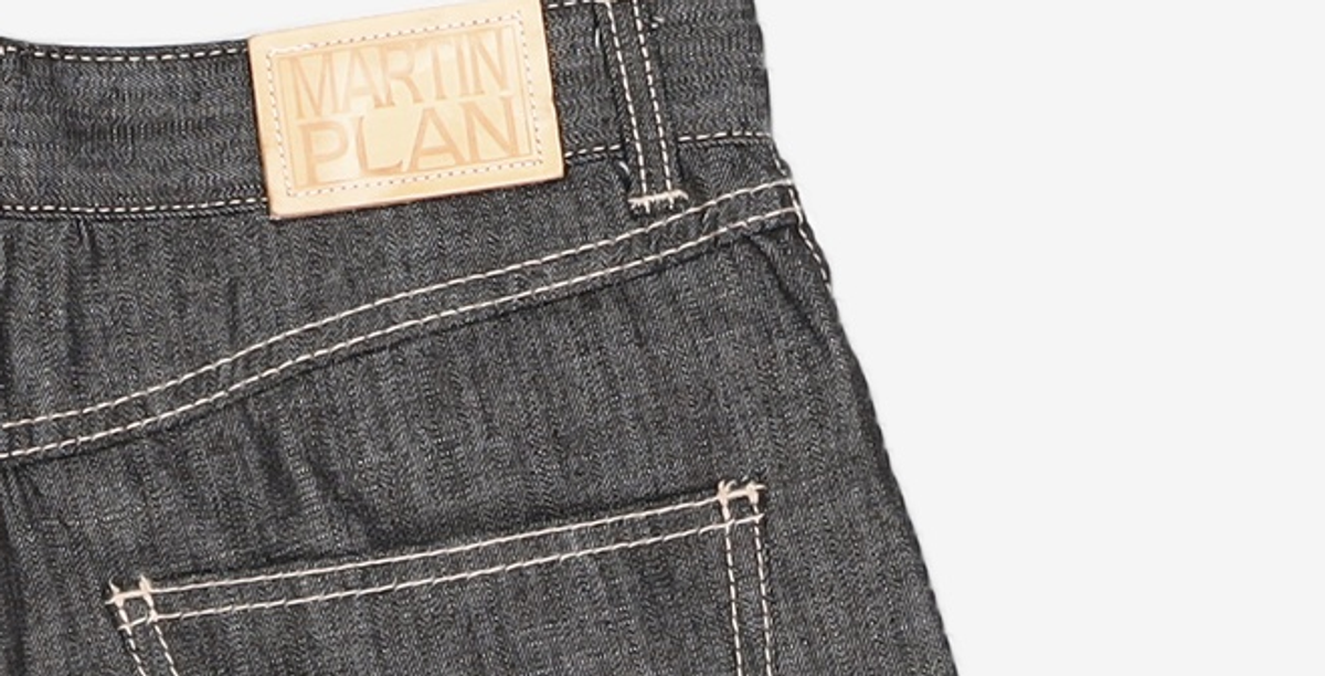 마틴플랜(MARTIN PLAN) Martin Half Denim - BLACK M