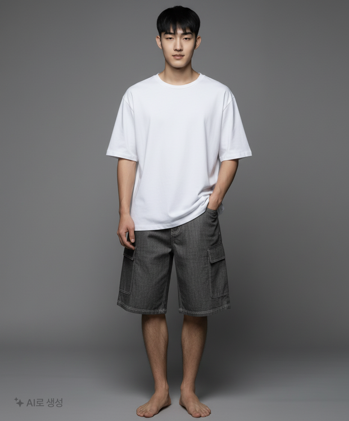 마틴플랜(MARTIN PLAN) Martin Half Denim - BLACK M