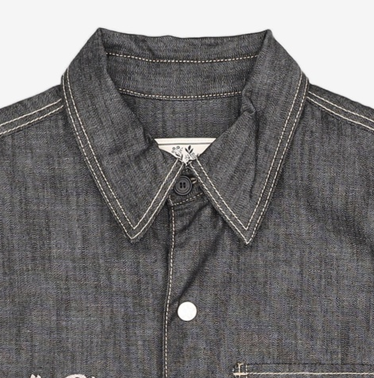 마틴플랜(MARTIN PLAN) Martin Half Denim Shirts - BLACK M