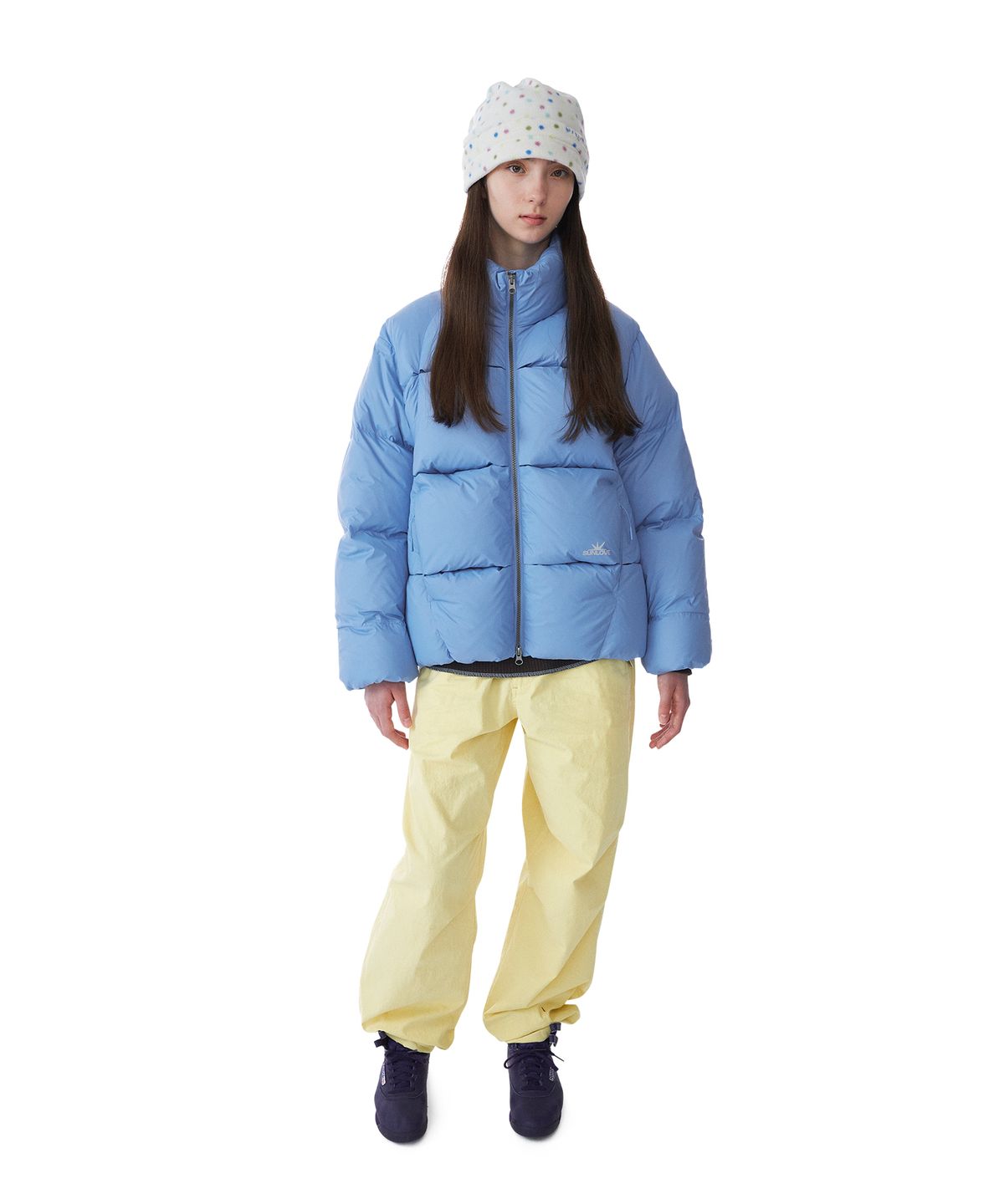 썬러브투어(SUNLOVETOUR) Toray Slice Down Jacket Light Blue