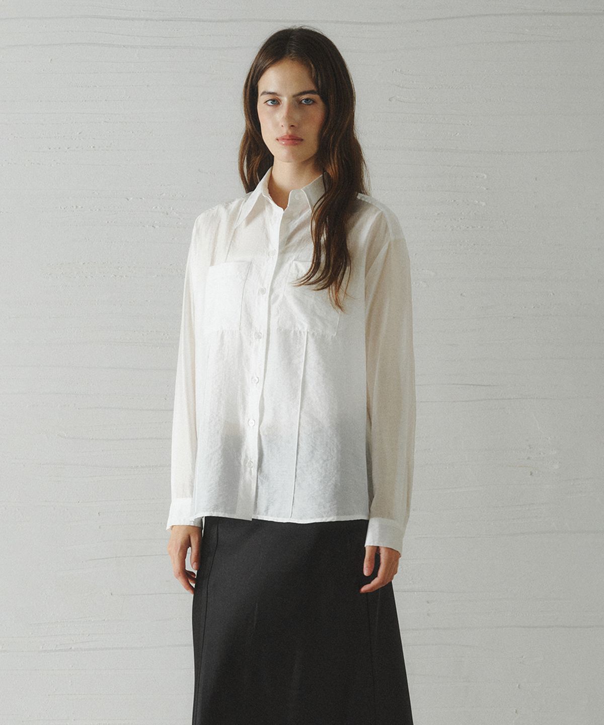 르니나(LENINA) POLAVI out-pocket lyocell shirt_WHITE