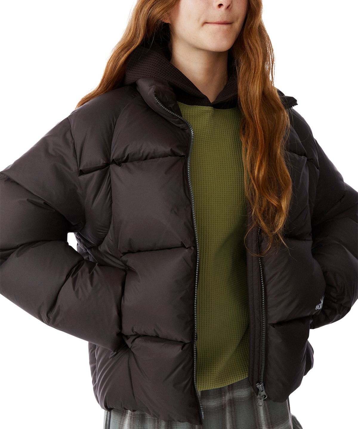 썬러브투어(SUNLOVETOUR) Toray Slice Down Jacket Brown