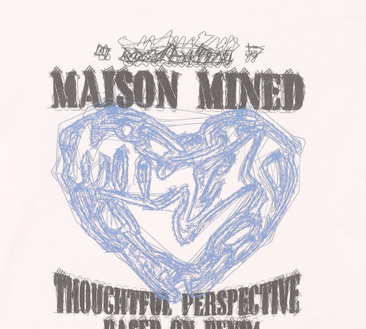 메종미네드(MAISON MINED) DOODLE HEART LONG SLEEVE WHITE S