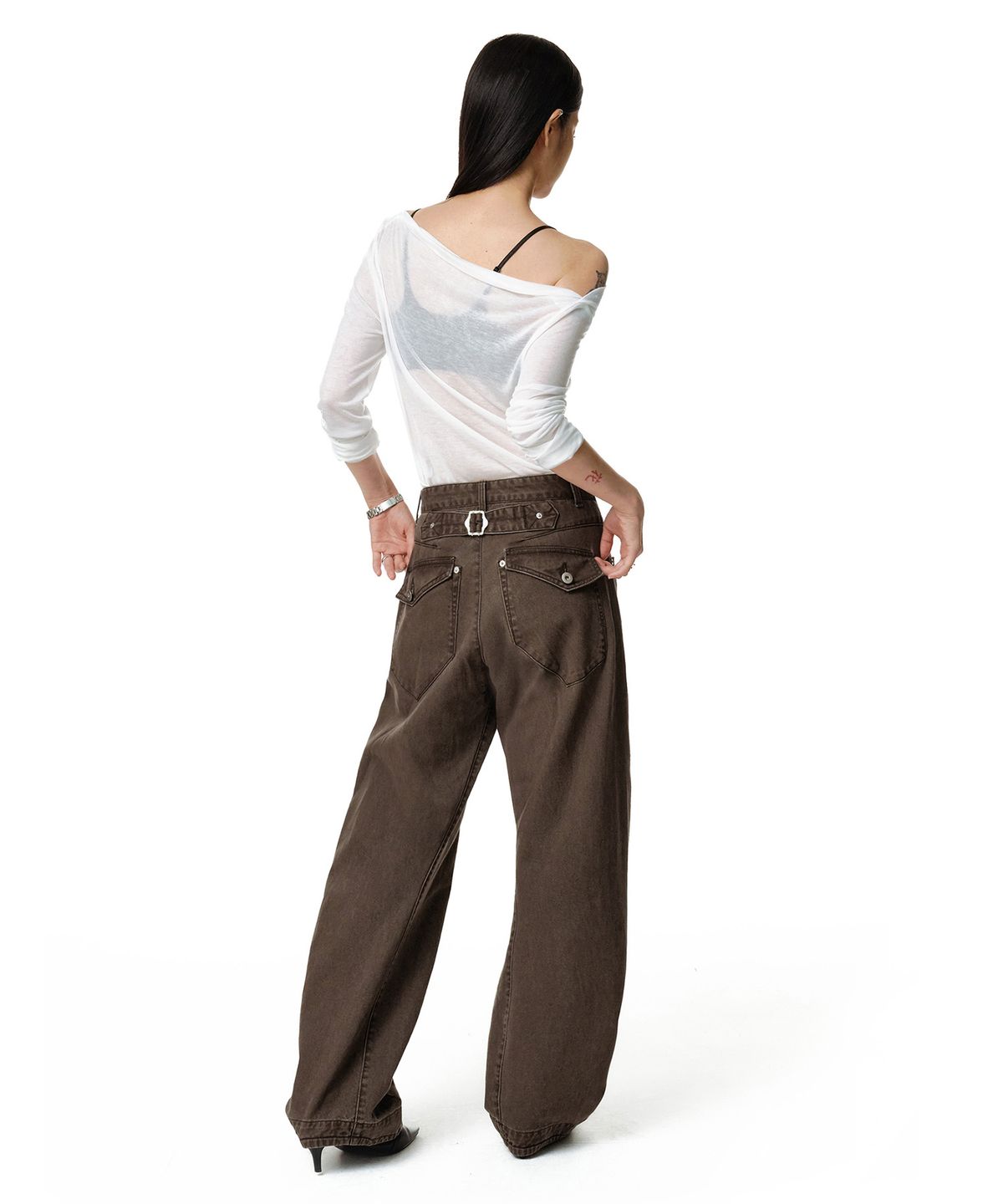 데케트 우먼(DECET WOMEN) Engineered Pants DCWPT033BROWN