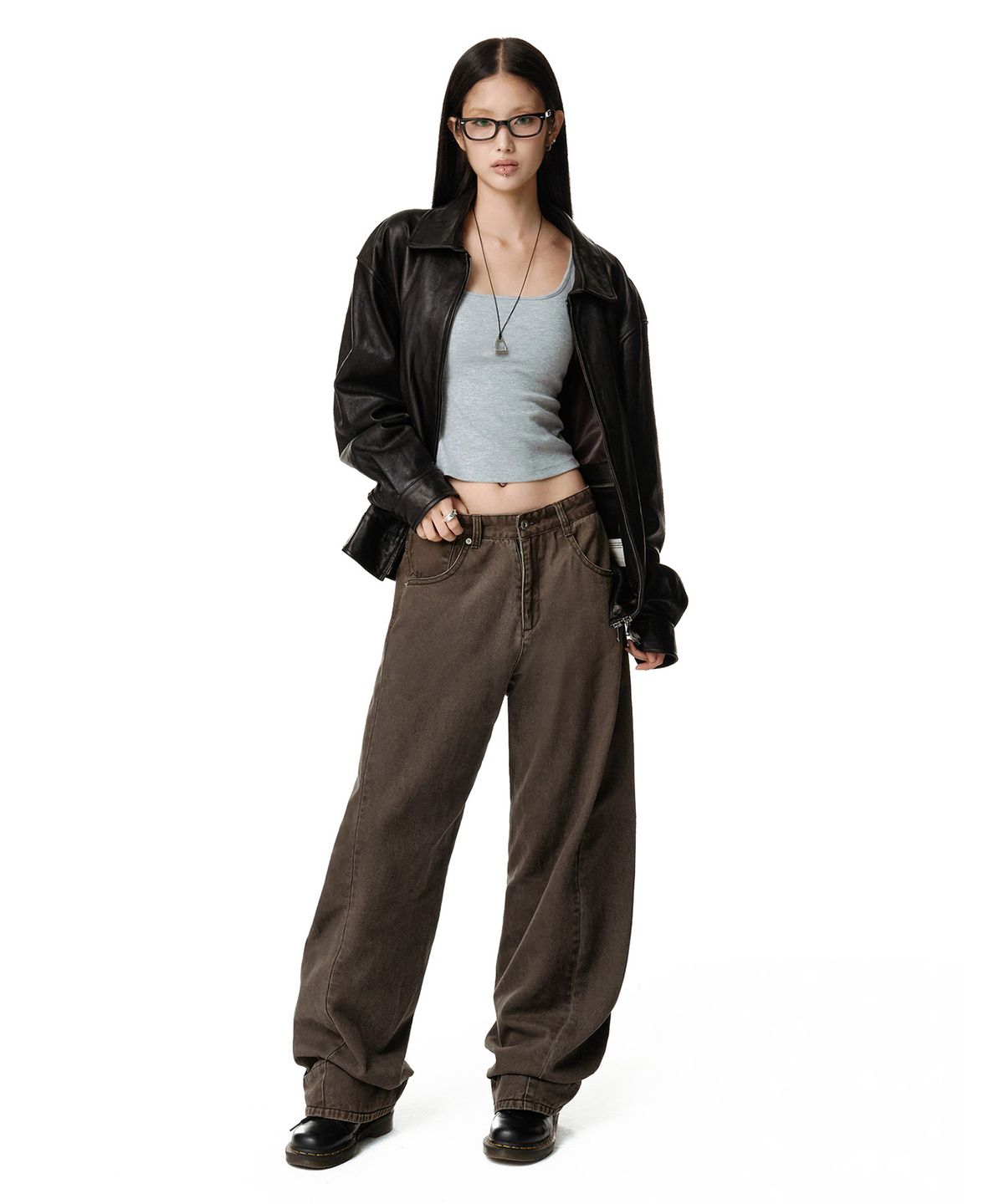데케트 우먼(DECET WOMEN) Engineered Pants DCWPT033BROWN