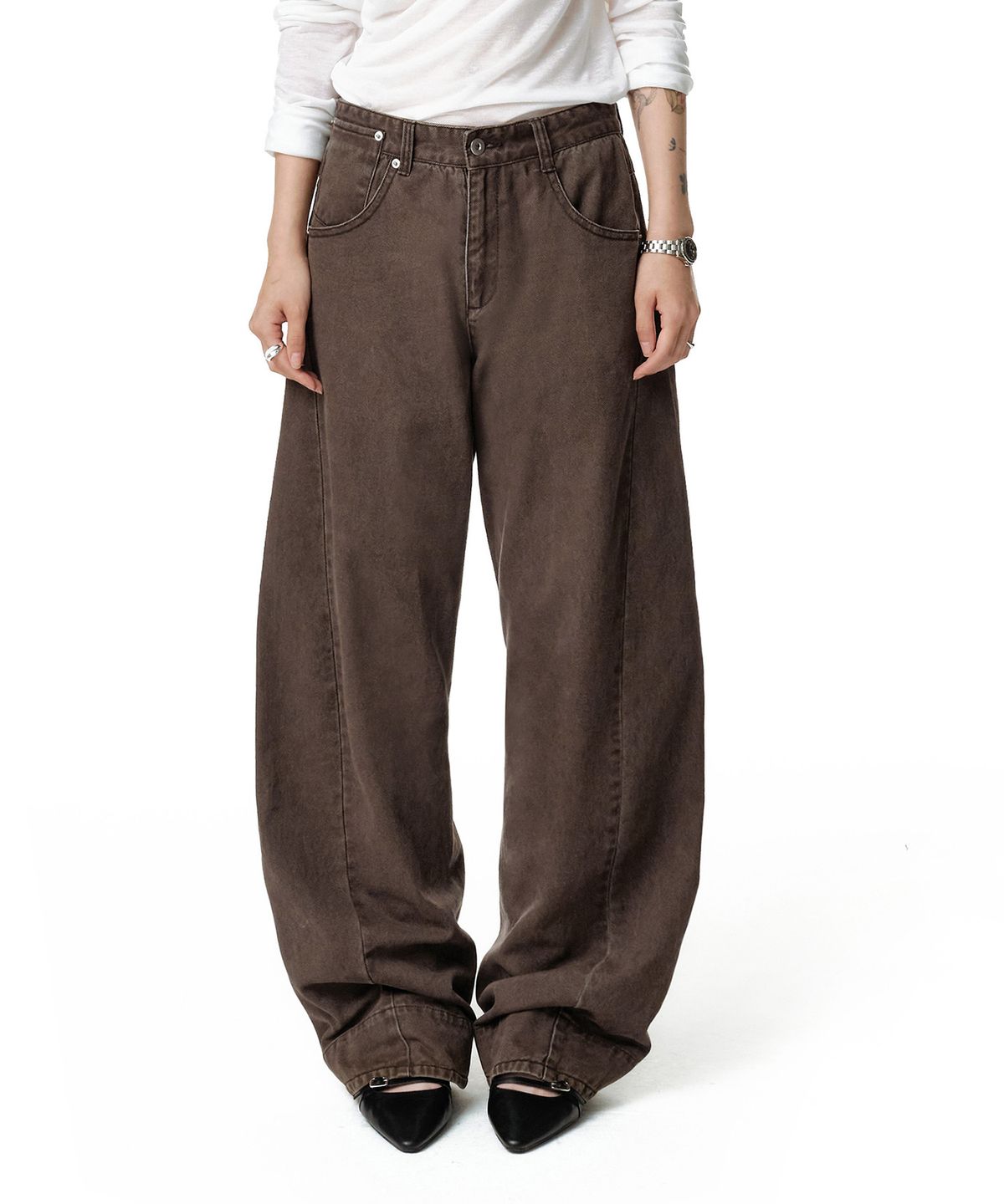 데케트 우먼(DECET WOMEN) Engineered Pants DCWPT033BROWN