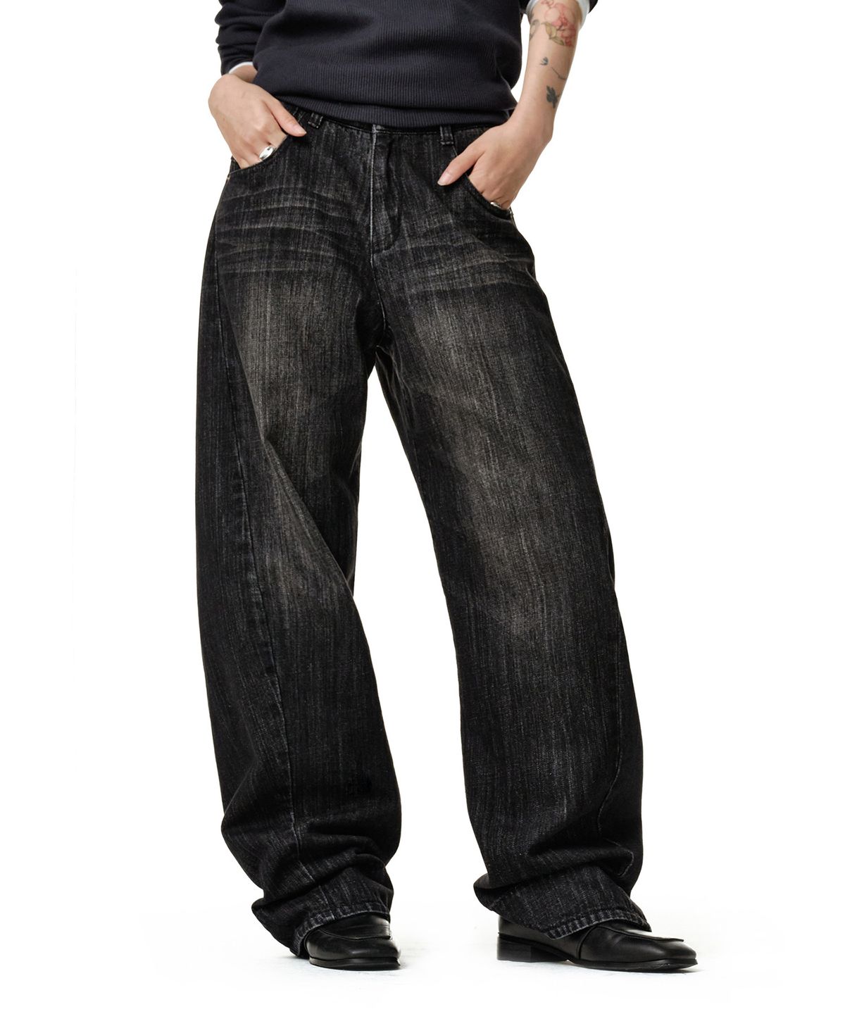 데케트 우먼(DECET WOMEN) Engineered Pants DCWPT033BLACK