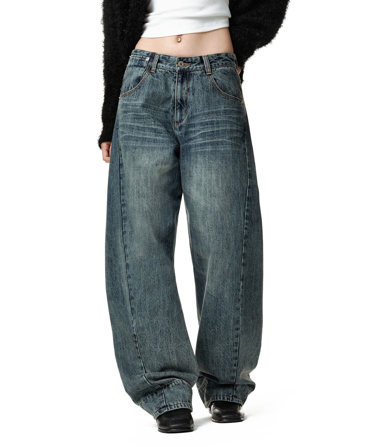 데케트 우먼(DECET WOMEN) Engineered Pants DCWPT033FADEBLUE