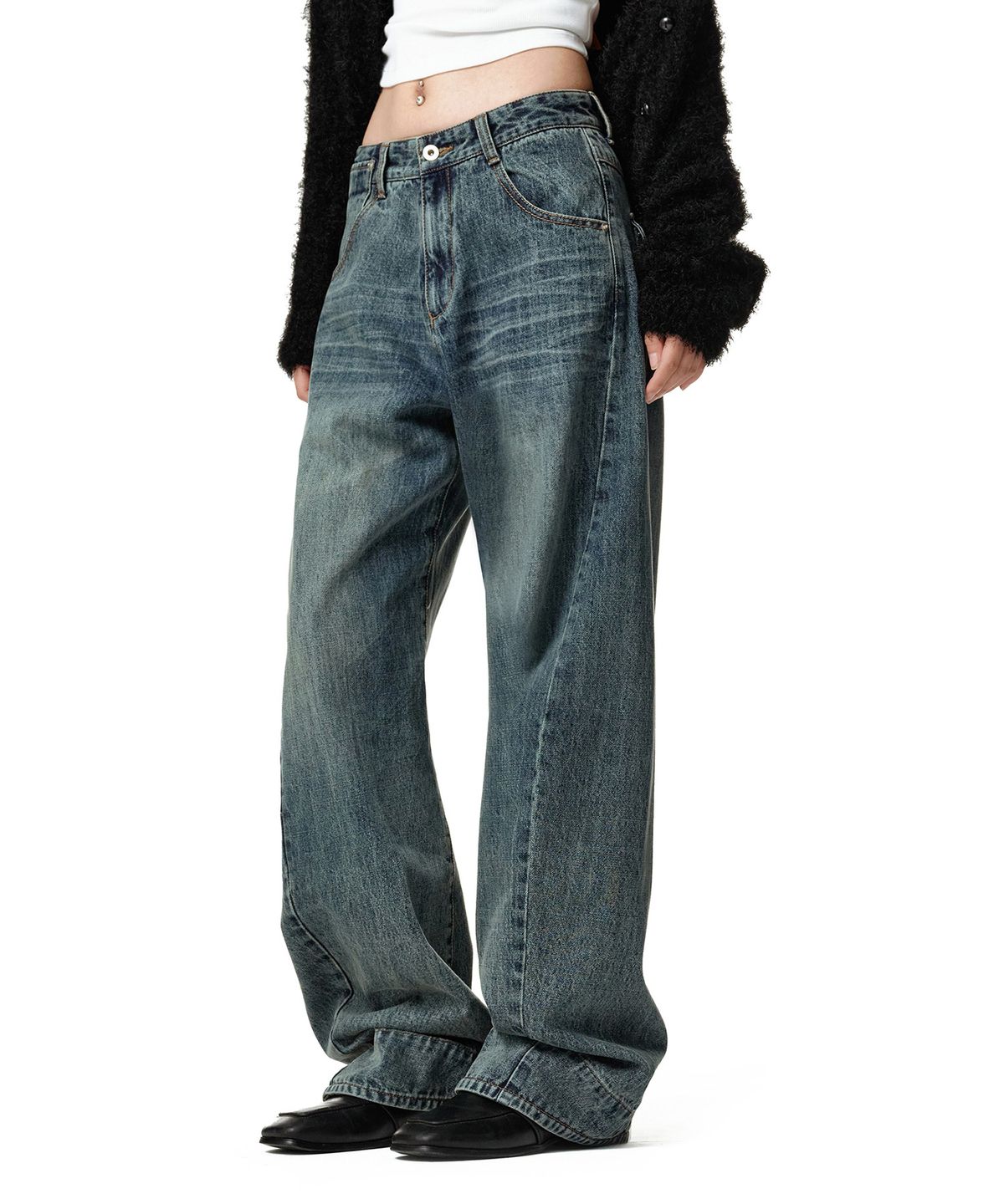 데케트 우먼(DECET WOMEN) Engineered Pants DCWPT033FADEBLUE