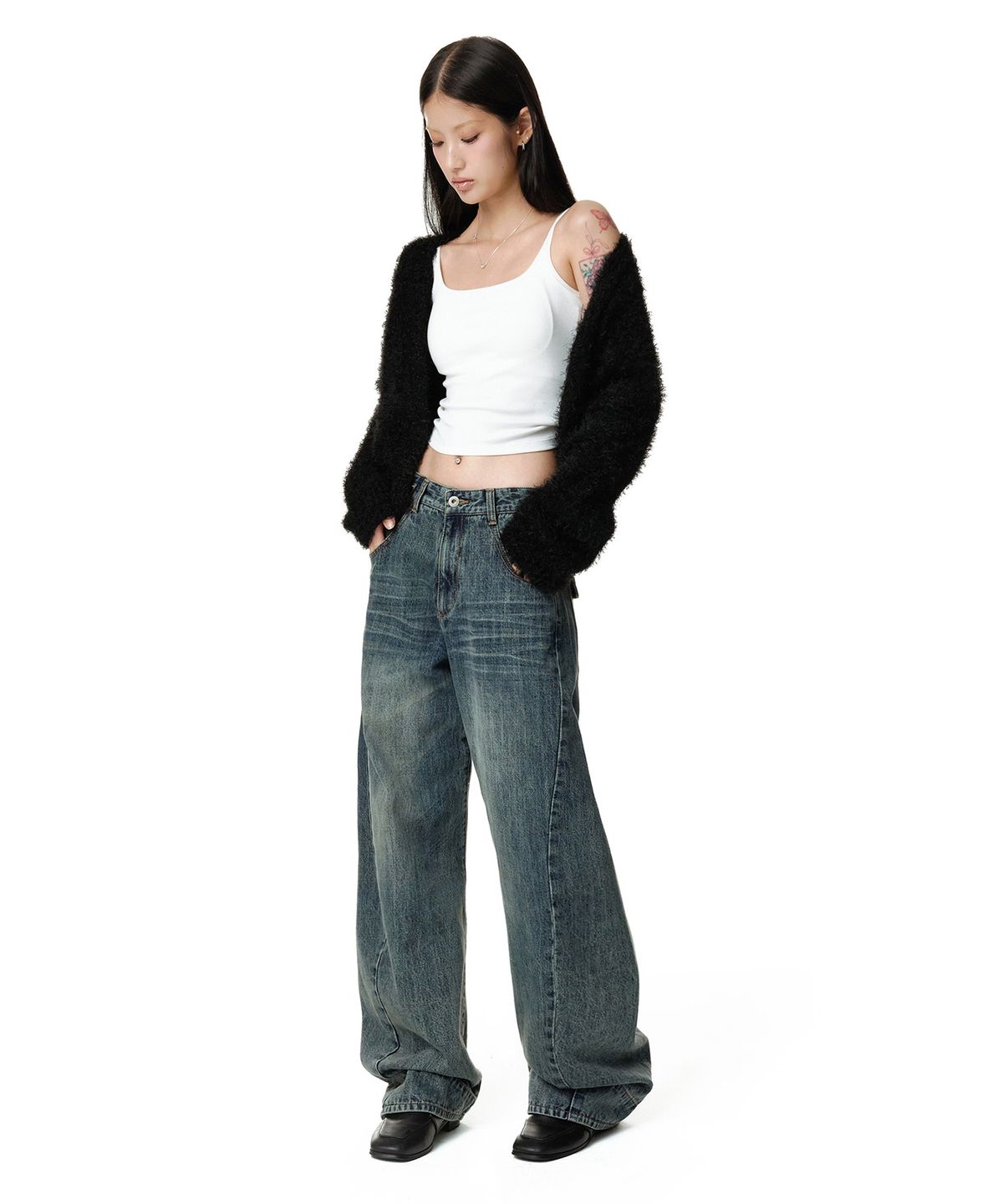데케트 우먼(DECET WOMEN) Engineered Pants DCWPT033FADEBLUE