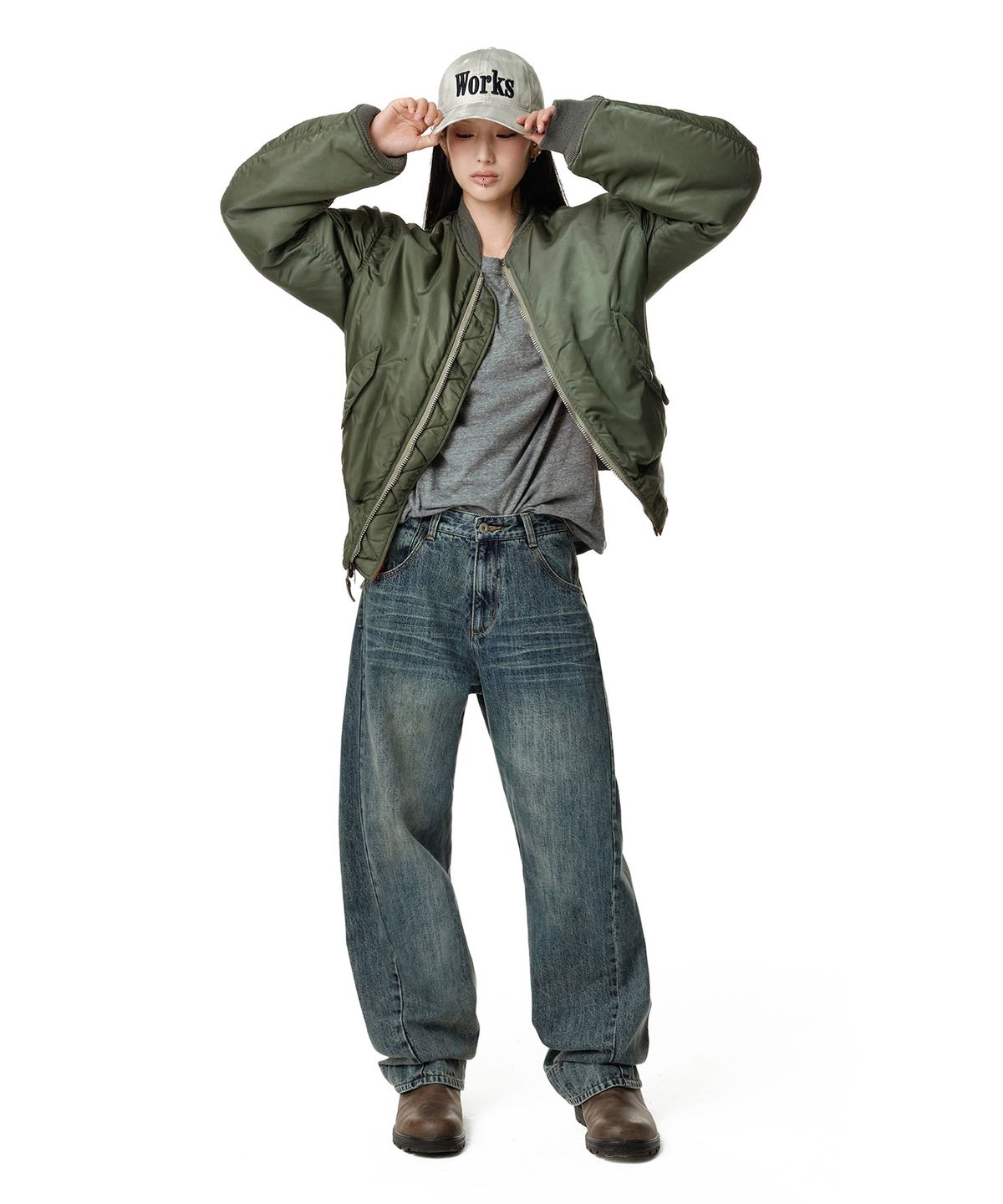 데케트 우먼(DECET WOMEN) Engineered Pants DCWPT033FADEBLUE