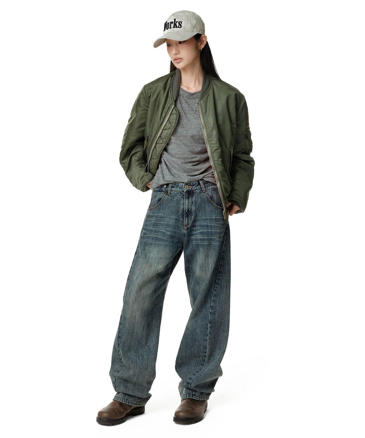 데케트 우먼(DECET WOMEN) Engineered Pants DCWPT033FADEBLUE