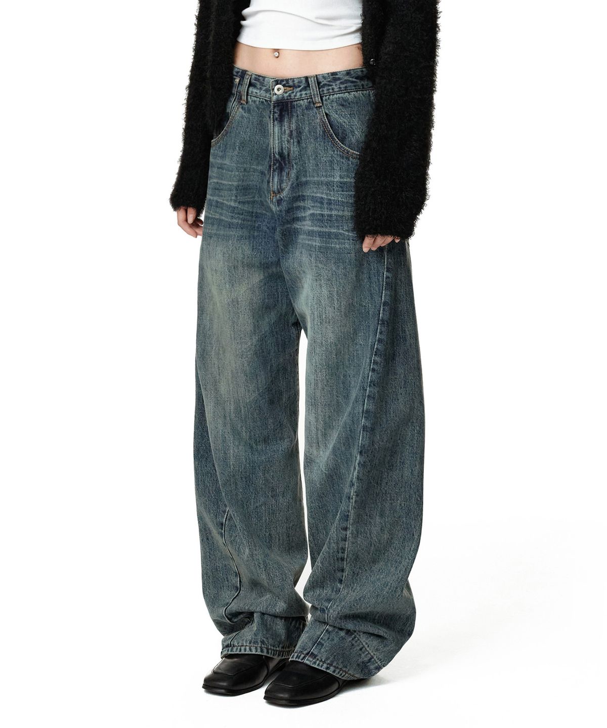 데케트 우먼(DECET WOMEN) Engineered Pants DCWPT033FADEBLUE