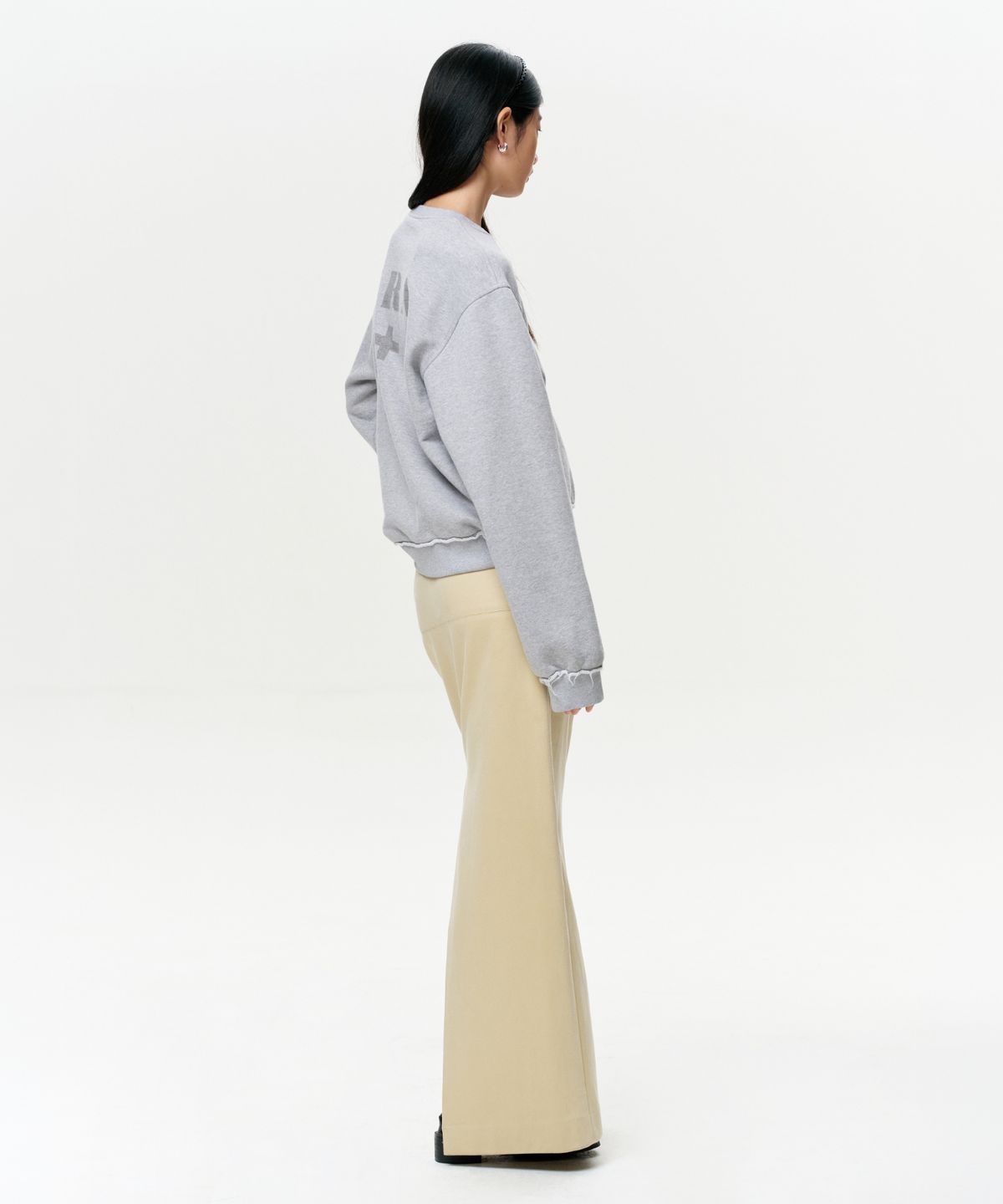 이알에이(ERA) UNISEX ERA RAW EDGE SWEATSHIRT - GRAY
