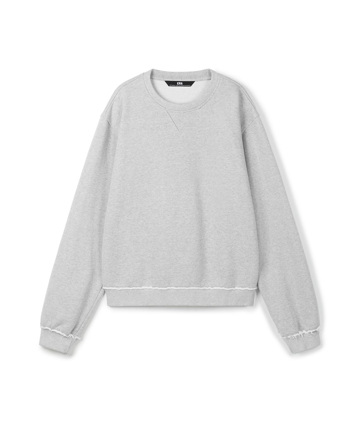 이알에이(ERA) UNISEX ERA RAW EDGE SWEATSHIRT - GRAY