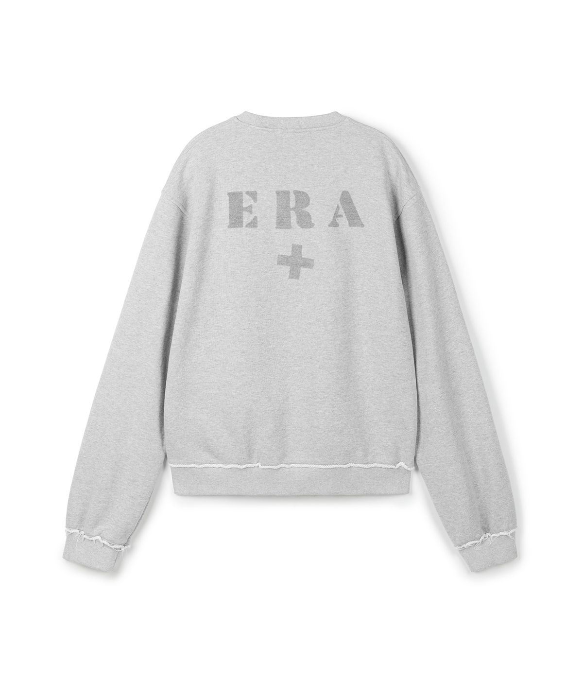 이알에이(ERA) UNISEX ERA RAW EDGE SWEATSHIRT - GRAY