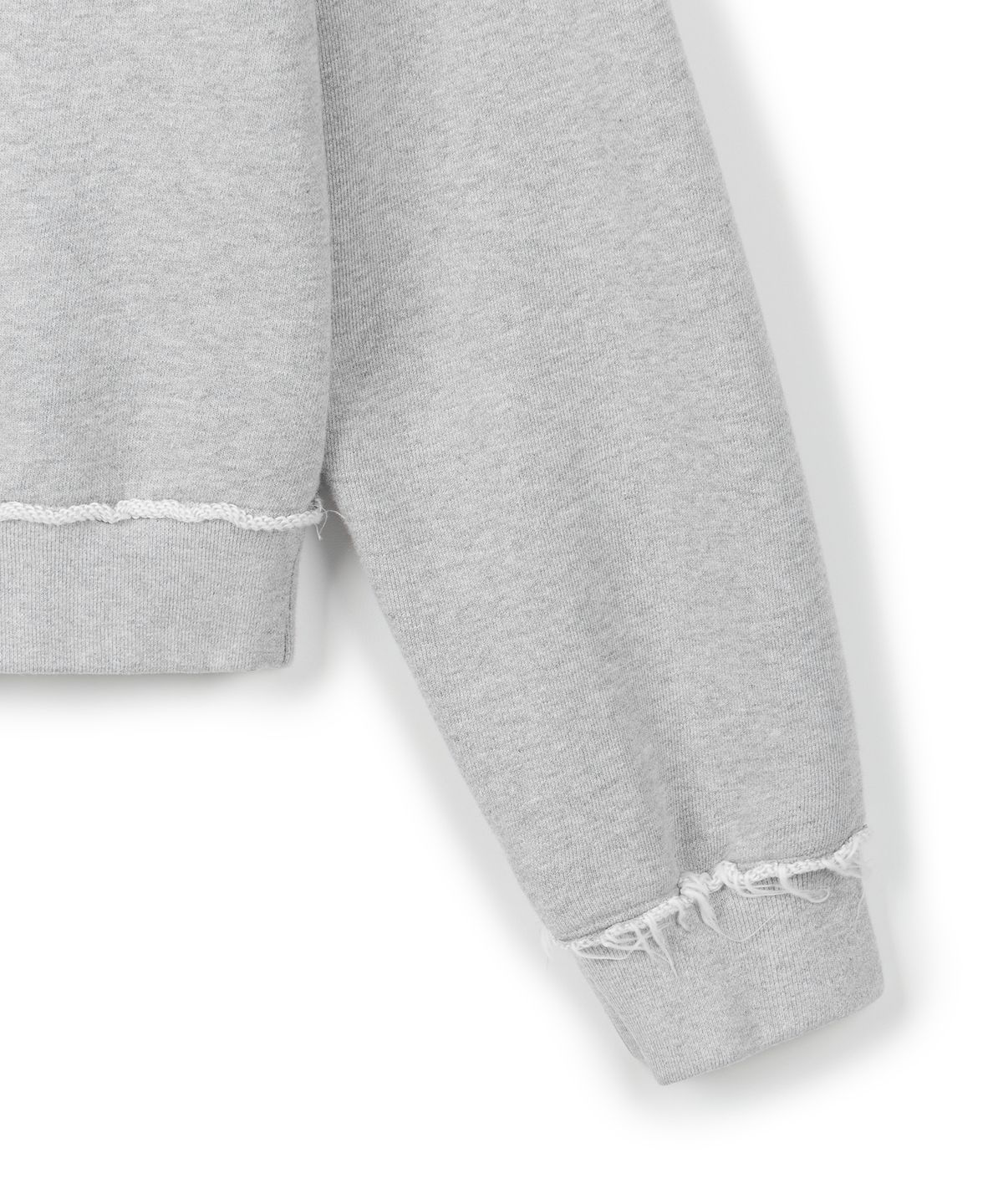 이알에이(ERA) UNISEX ERA RAW EDGE SWEATSHIRT - GRAY