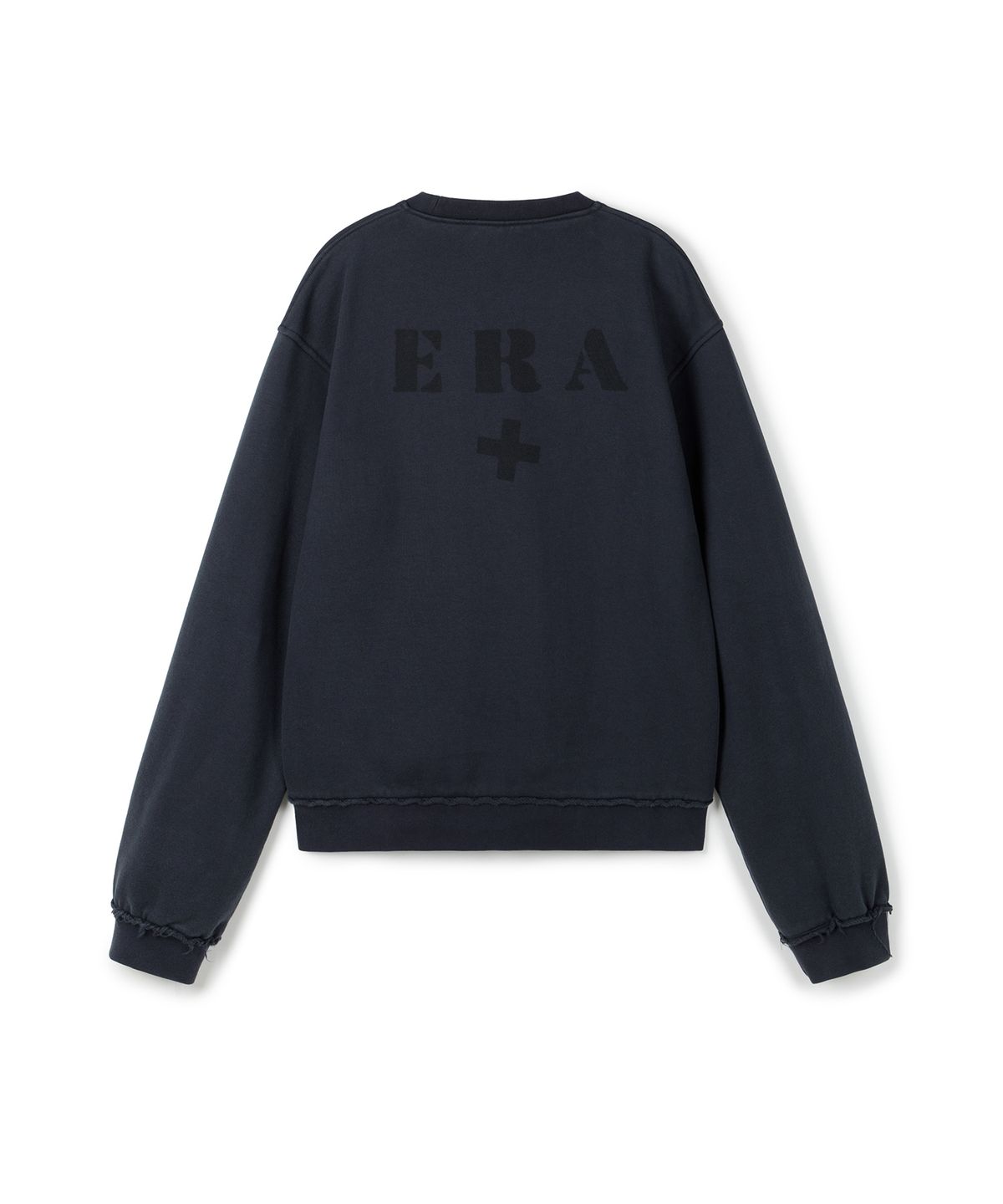 이알에이(ERA) UNISEX ERA RAW EDGE SWEATSHIRT - NAVY