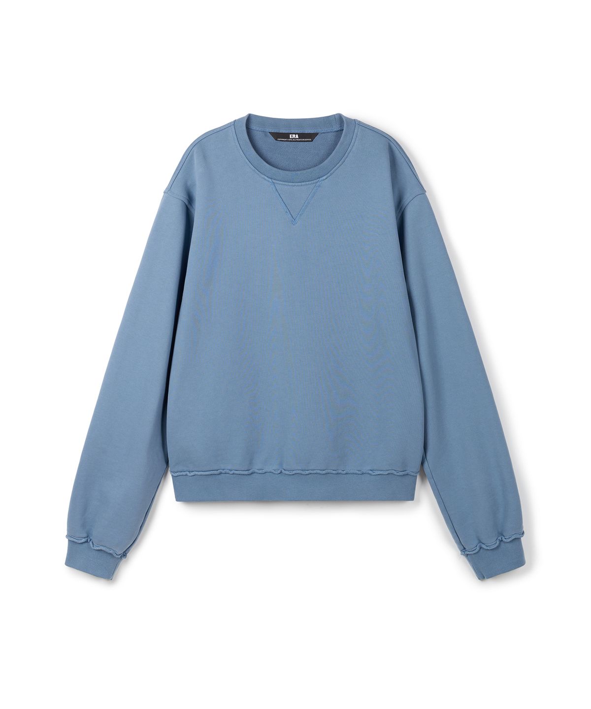 이알에이(ERA) UNISEX ERA RAW EDGE SWEATSHIRT - FADED BLUE