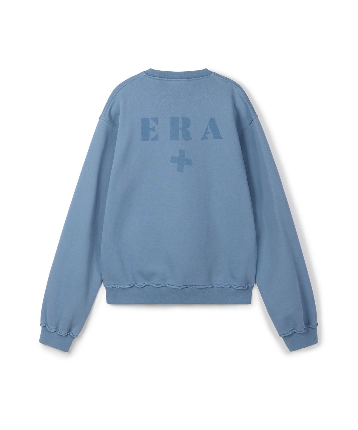 이알에이(ERA) UNISEX ERA RAW EDGE SWEATSHIRT - FADED BLUE