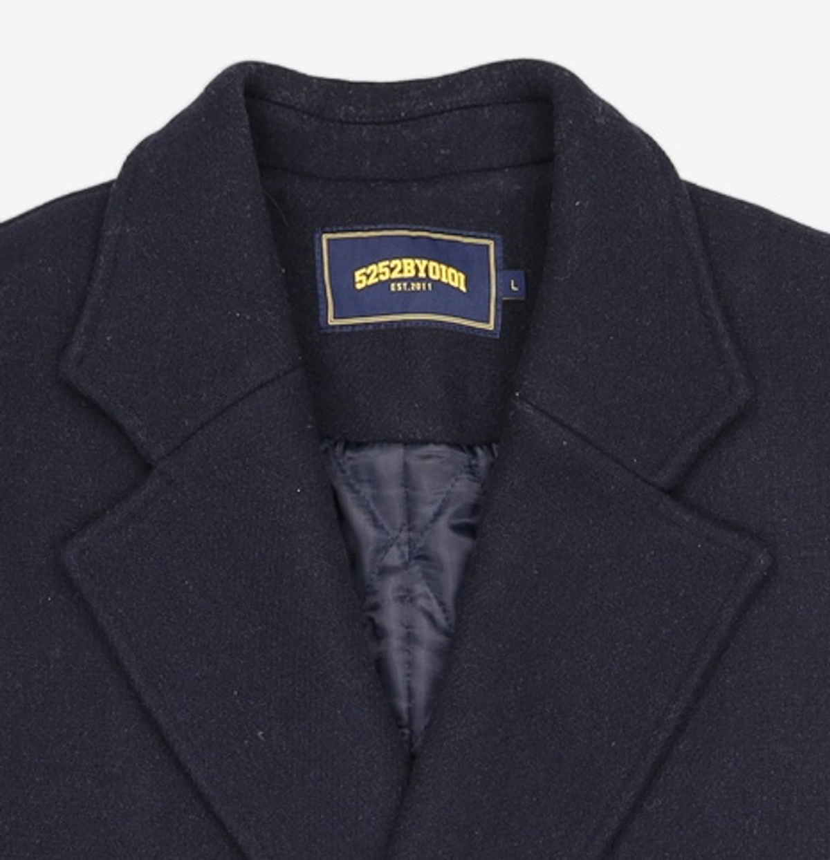 오아이오아이 컬렉션(OIOI COLLECTION) GRAND PALAIS LABEL WOOL COAT [NAVY] L