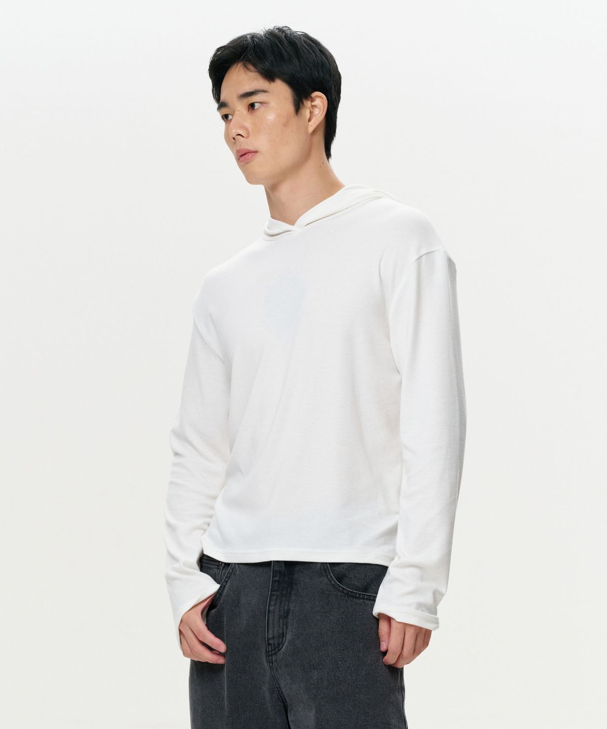 이알에이(ERA) MEN ERA JERSEY HOODED TOP - IVORY