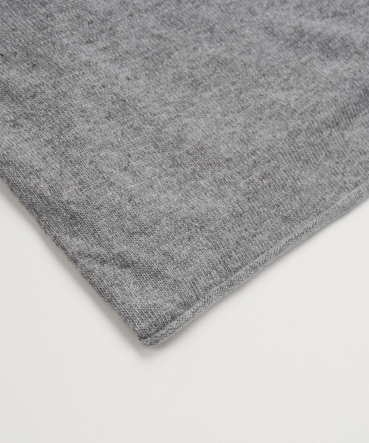 엑스컨테이너(EXCONTAINER) 롤링 크롭 니트 (GREY)