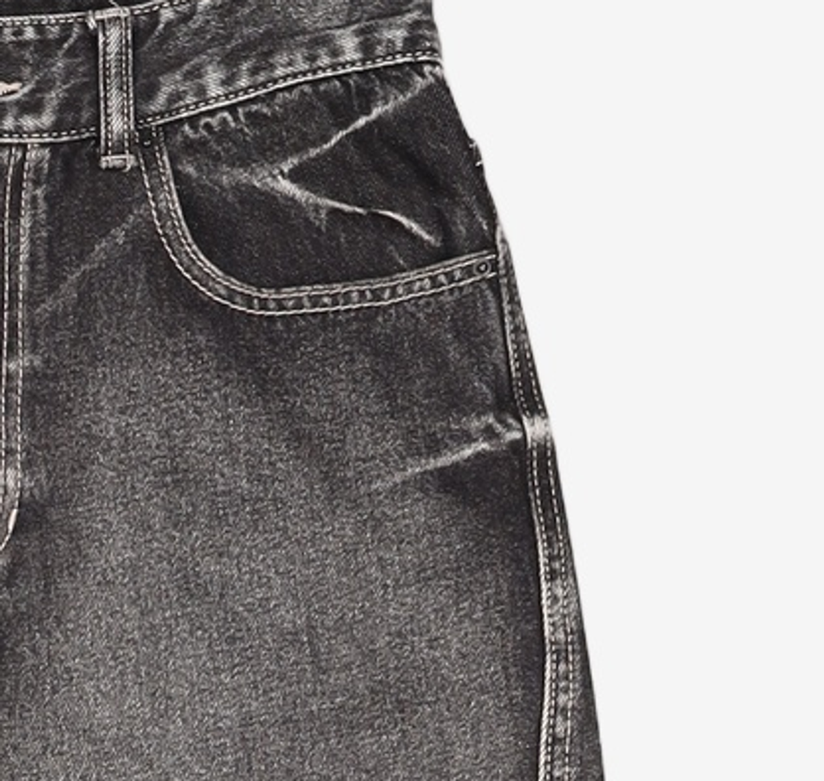 메종미네드(MAISON MINED) PINCH WIND DENIM PANTS BLACK 46