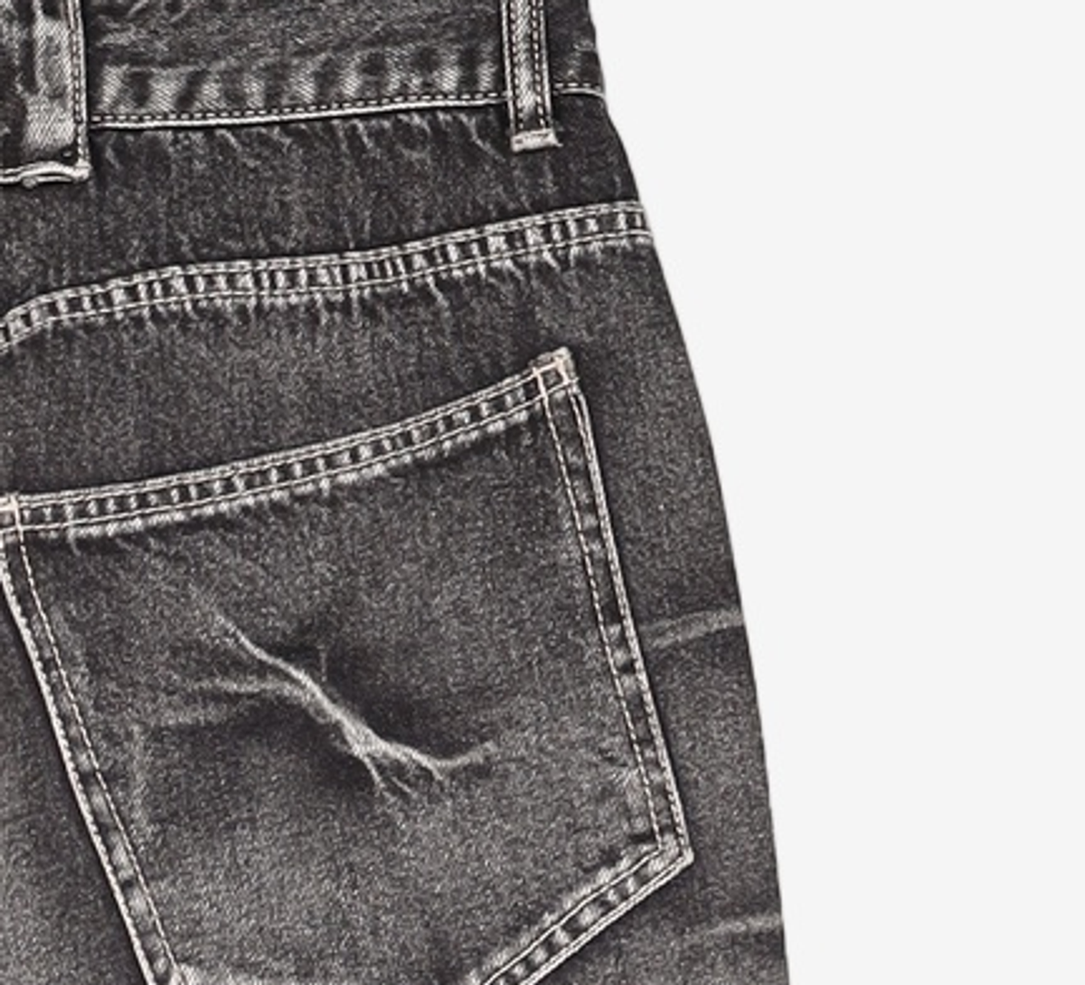 메종미네드(MAISON MINED) PINCH WIND DENIM PANTS BLACK 46