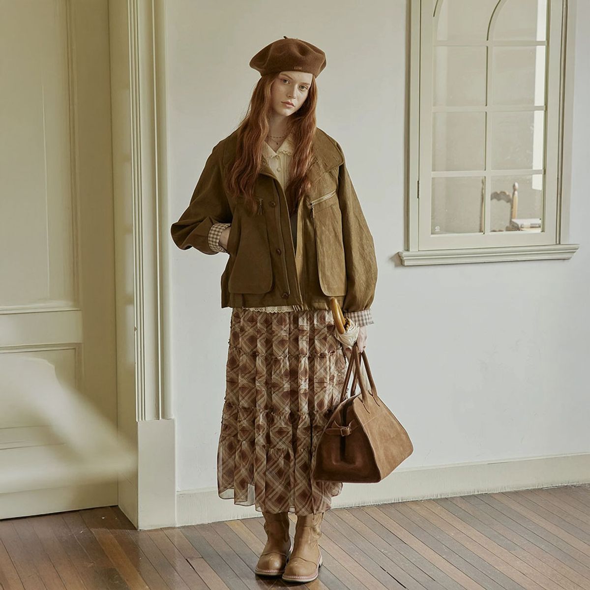 프라우드 마리(PROUD MARY) PM_Plaid tiered skirt