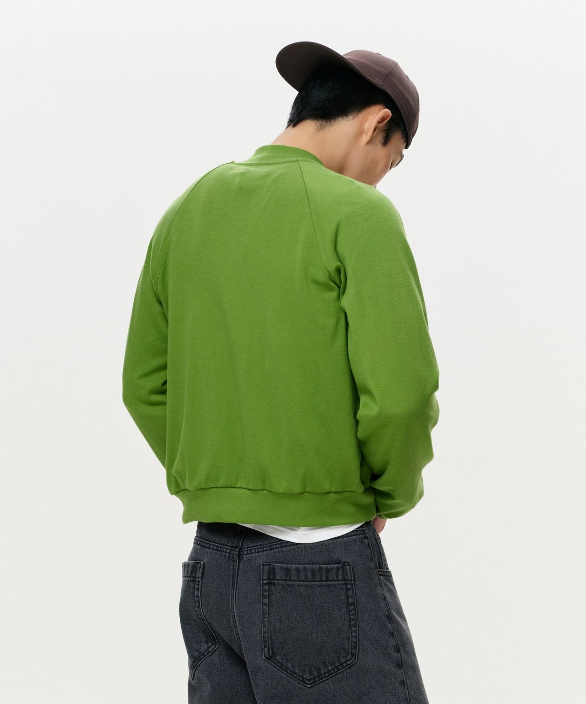 이알에이(ERA) MEN ERA RAGLAN JERSEY ZIP-UP - MATCHA