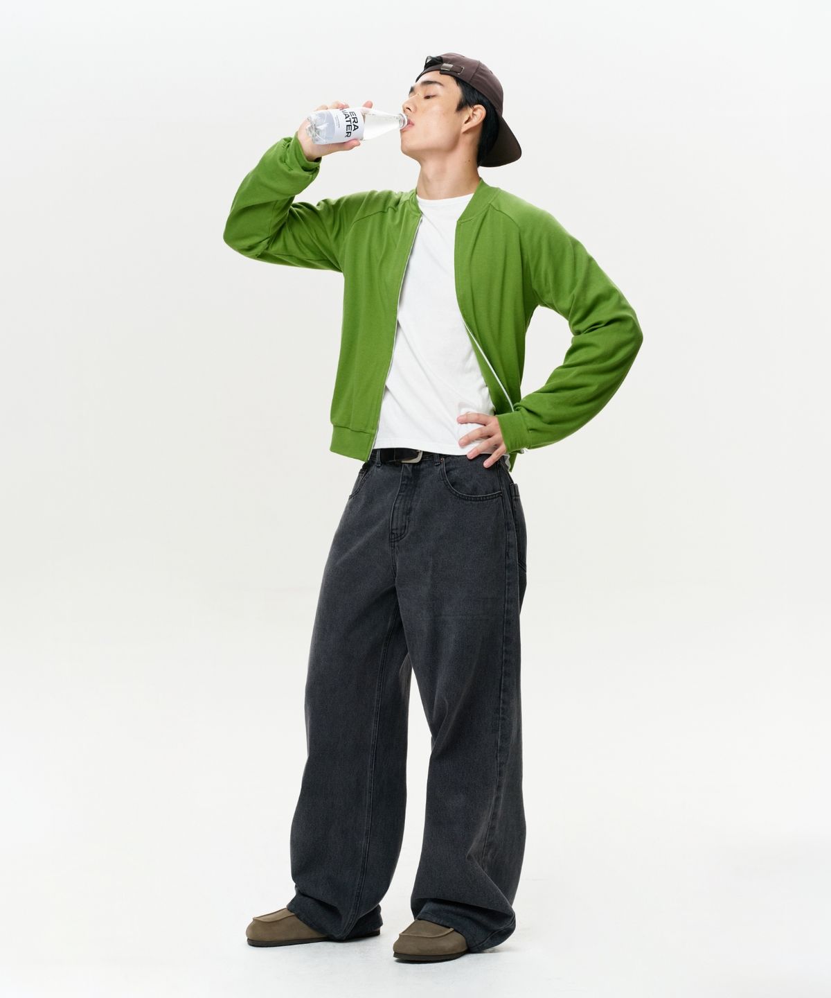 이알에이(ERA) MEN ERA RAGLAN JERSEY ZIP-UP - MATCHA