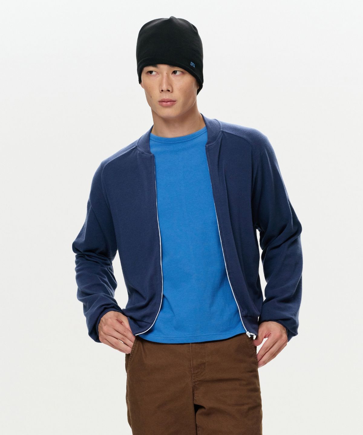 이알에이(ERA) MEN ERA RAGLAN JERSEY ZIP-UP - MIDNIGHT