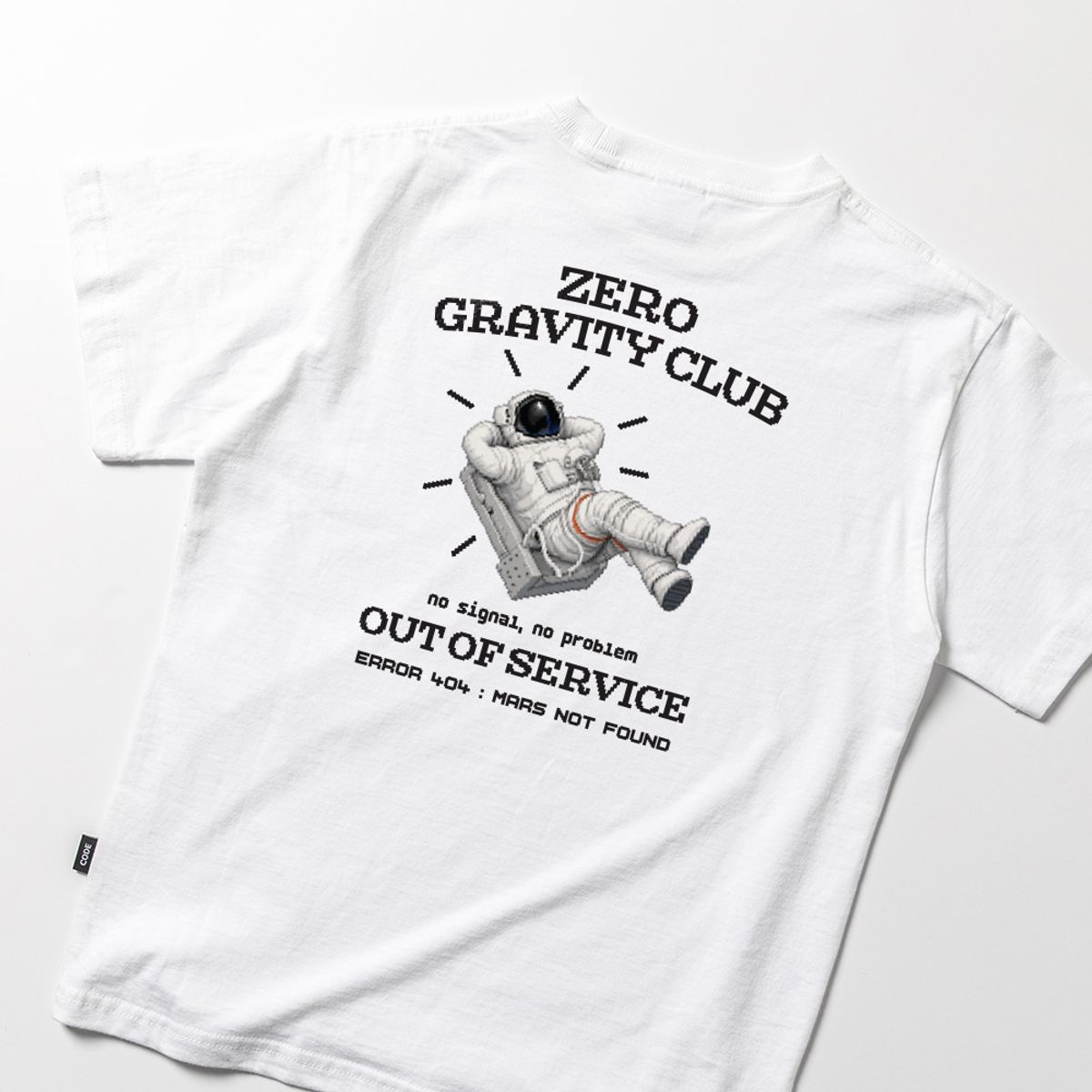 스플래시코드 키즈(SPLASHCODE KIDS) 키즈 반팔 티셔츠 화이트 - 무중력 클럽(Zero Gravity Club)