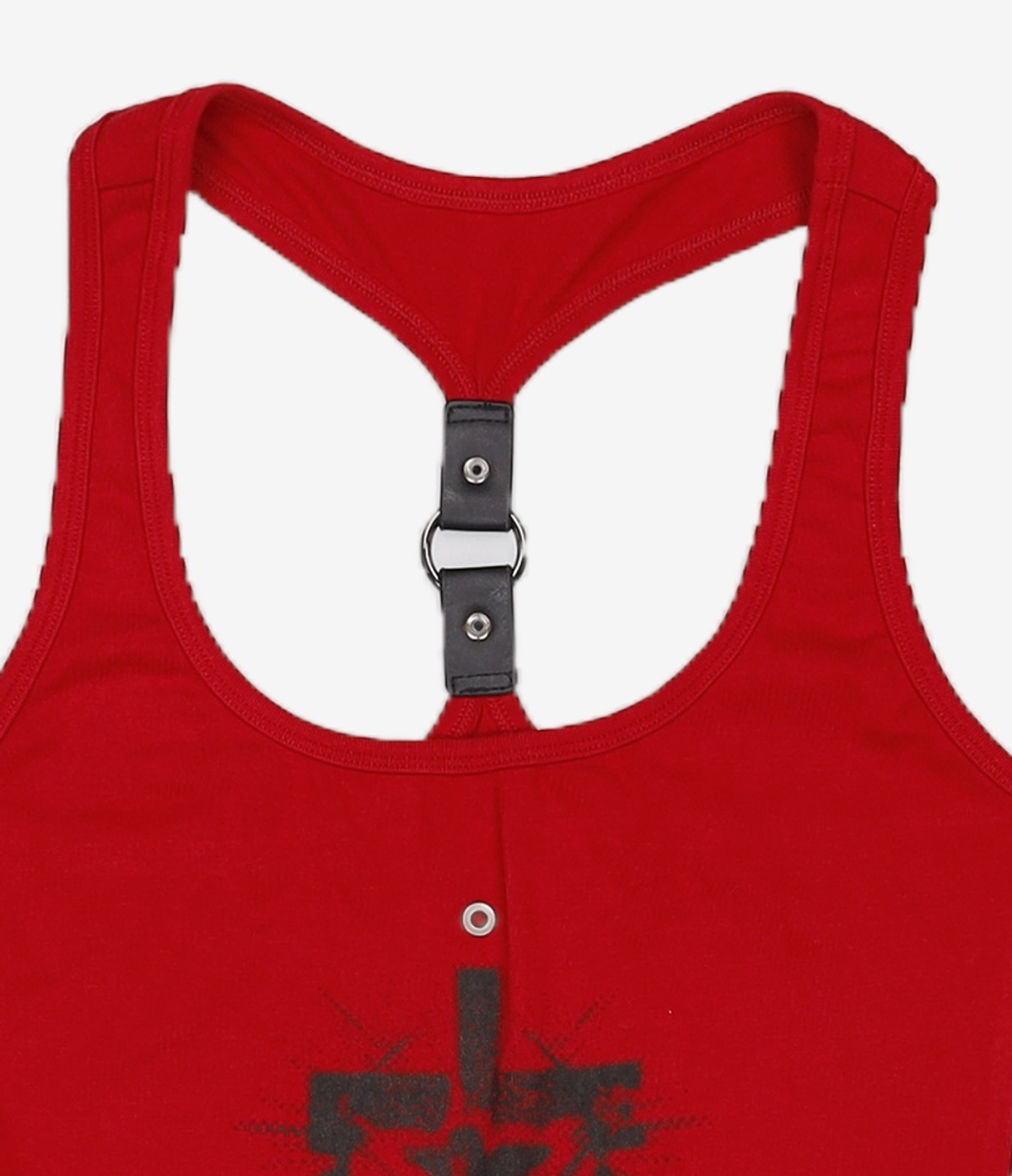 리버뉴스(LIBERALNEWS) CIRCULAR STIGMA CAMI TOP_RED FREE