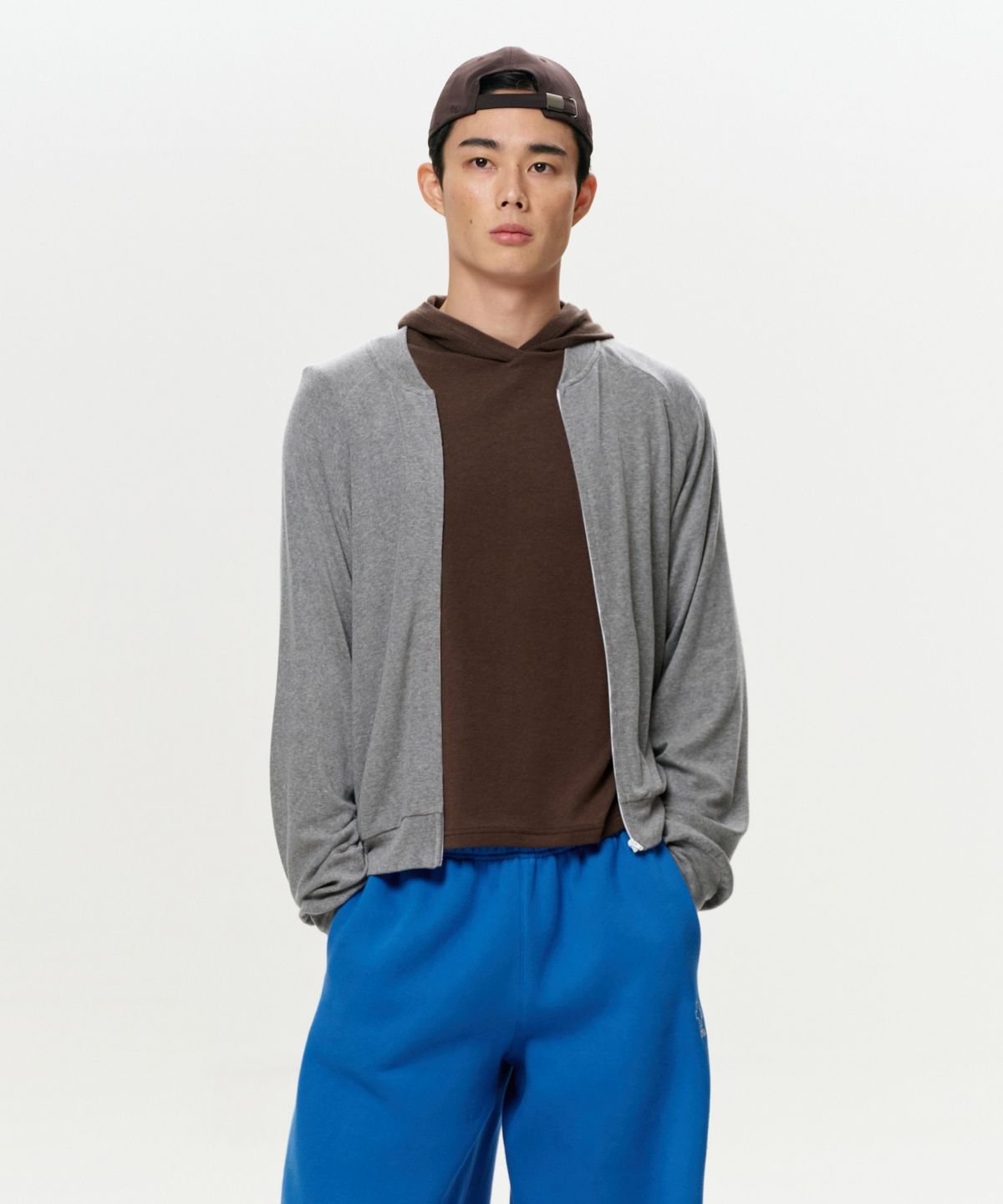 이알에이(ERA) MEN ERA RAGLAN JERSEY ZIP-UP - CLOUD