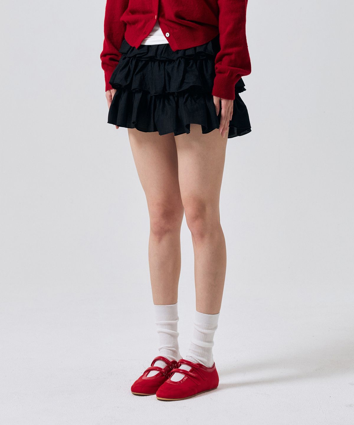 아리킴(ARIKIM) IVY MINI CANCAN SKIRT PANTS / BLACK